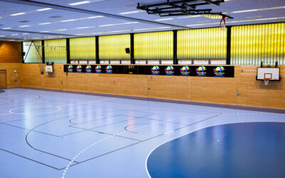 Un nouveau boarding LED au cœur du Hall omnisports Bonnevoie, Luxembourg